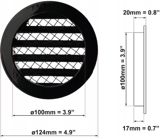 Europlast Round Vent Louver with Sieve
