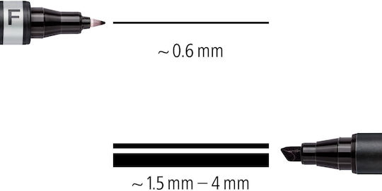 Staedtler Double-point Marker Lumocolor Permanent Bk Retail