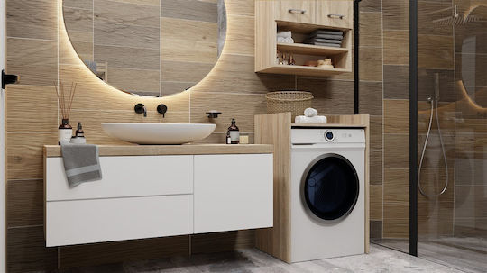 Washing Machine Cabinet Pola Np Sonoma