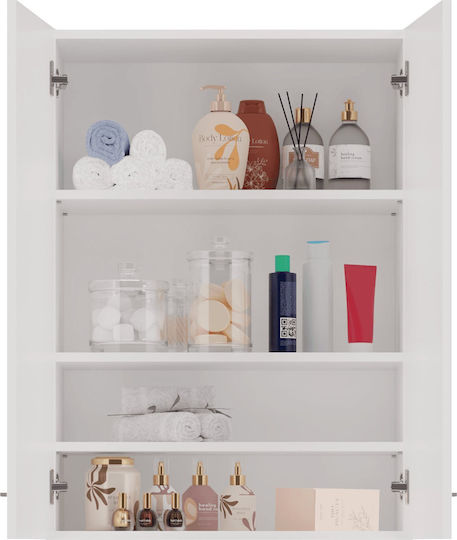 Topeshop Pola Cabinet de baie L64xA30xÎ90cm Alb