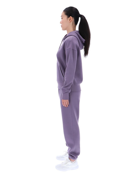 Women's Sweatshirt Jacket Hooded Purple Fusion