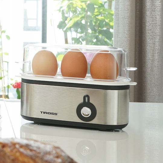 Tiross Egg Cooker 3 Egg Capacity Silver