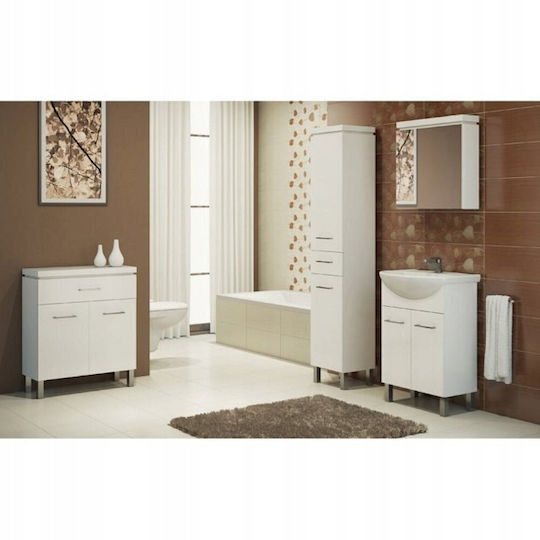 Cersanit Olivia Dulap Coloană Pentru Baie Pardoseală M35xB30xÎnălțime180cm Alb