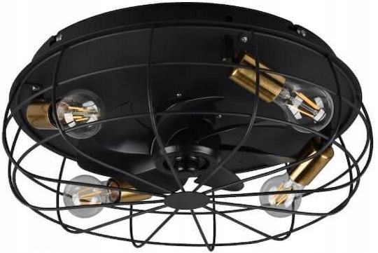 Trio Lighting Trondheim Closed Type (Ceiling Light) 48cm With Light Black Matte