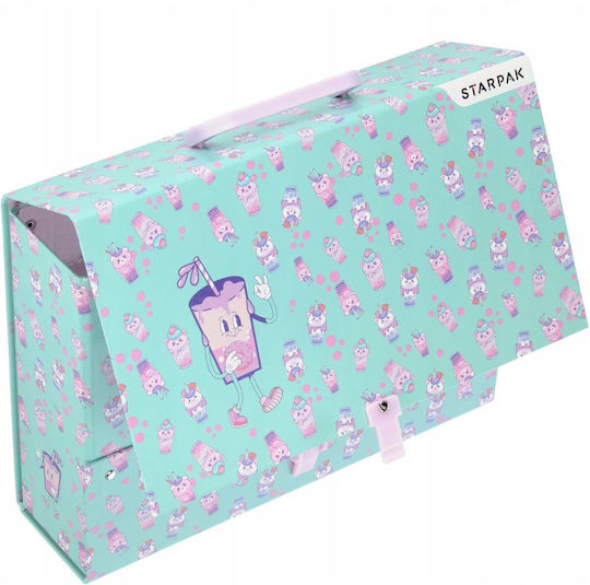 A4/95mm Handle Folder Bubble Tea Stk Pud 1/8