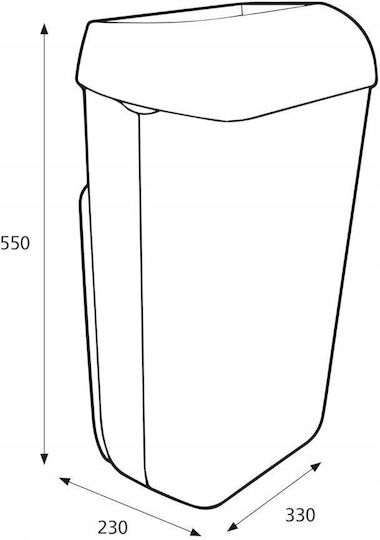 vidaXL Coș de Gunoi Plastic Negru 25lt 2buc