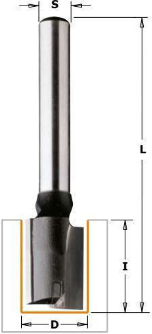 Φρέζα Cmt Ευθεία Λεπίδα Διάμετρο 8 X 70mm Στέλεχος 8mm 174.081.11
