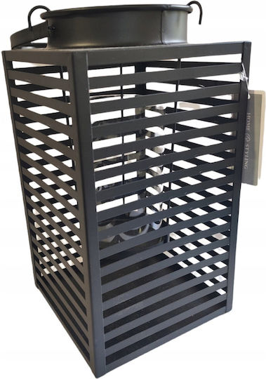Laterne Metallisch Schwarz 9x9x30cm 1Stück