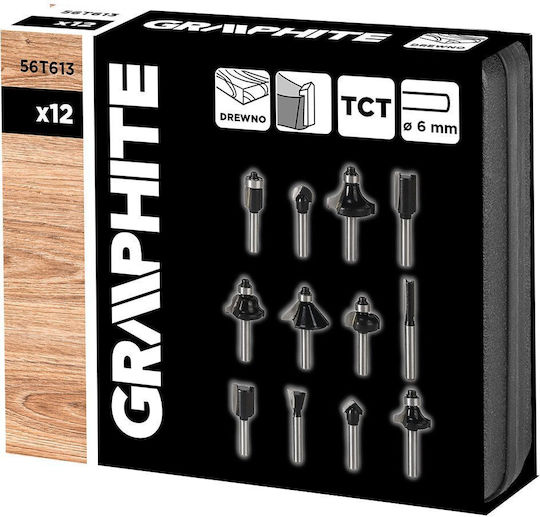 Hartmetall Holzfräser 6 Mm Schaft Set 12 Stück