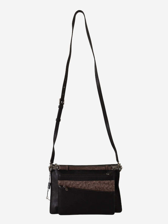 Кожена Дамска Чанта за Рамо Black / Brown