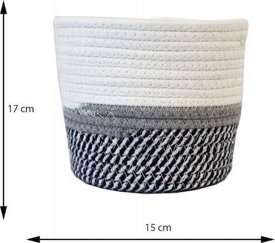 Mulex Set dekorative Körbe Gray Gestrickte Baumwolle 3Stück