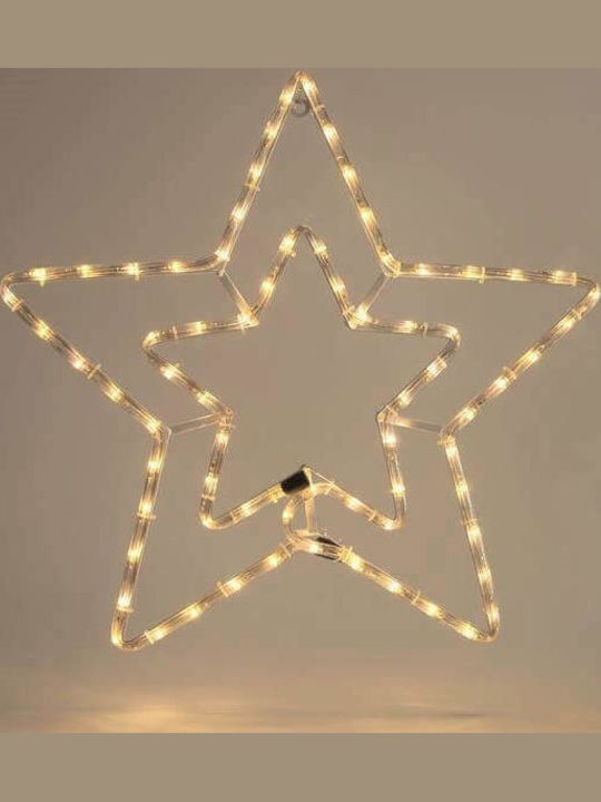Lianos Plastic Christmas Decorative Pendant Star 55x55cm White
