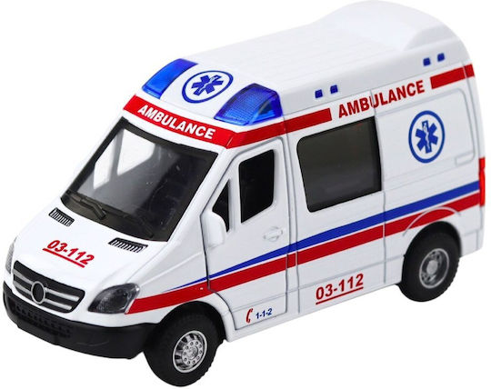 Lean Toys Toy Car 1:32 Ambulance Pull Back