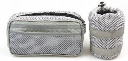 Running Waist Belt Shock-Absorbing Gray Leash L Belt Length 80-104cm Bag 18x5.5x10cm Leash Length 145-200cm