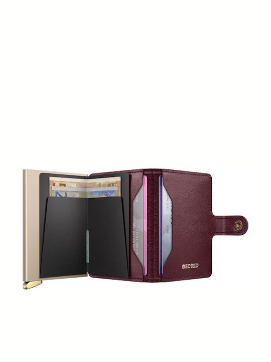 Miniwallet Leather Men's Wallet Classic with RFID Burgundy