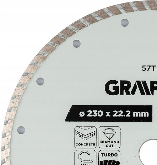 Graphite Δίσκος Κοπής Δομικών Υλικών 230mm