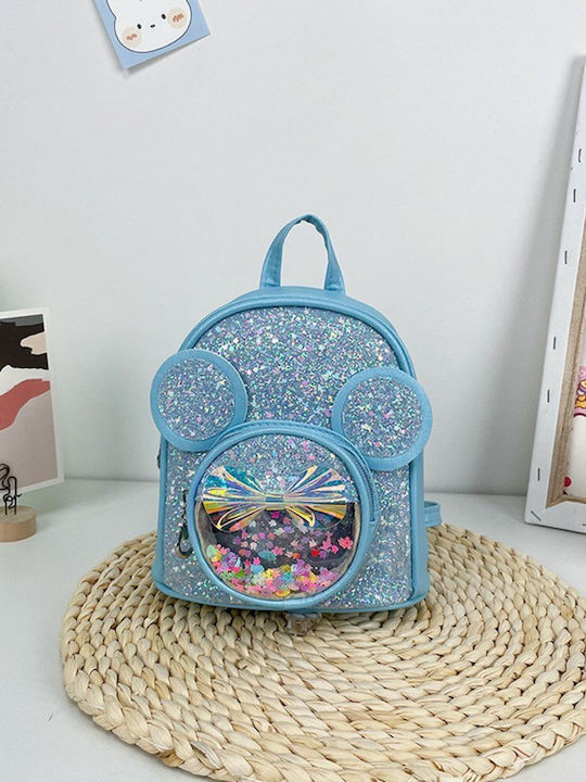Children's Backpack Sequins Mouse Ears Blue 22cm 3L Lean Children's Backpack Sequins Mouse Ears Blue 22cm 3L Lean