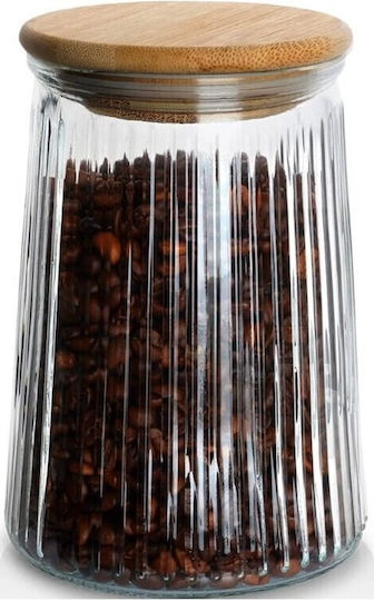 Koopman Vase Allgemeine Verwendung mit Deckel Glas Transparent 950ml Koopman Vase Allgemeine Verwendung mit Deckel Glas Transparent 950ml