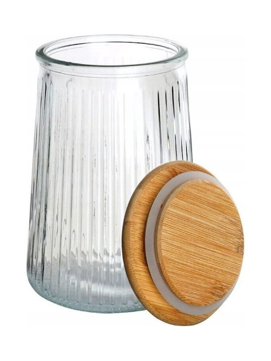 Koopman Allgemeine Verwendung Glasvase mit Deckel Transparent 950ml 1 Stück