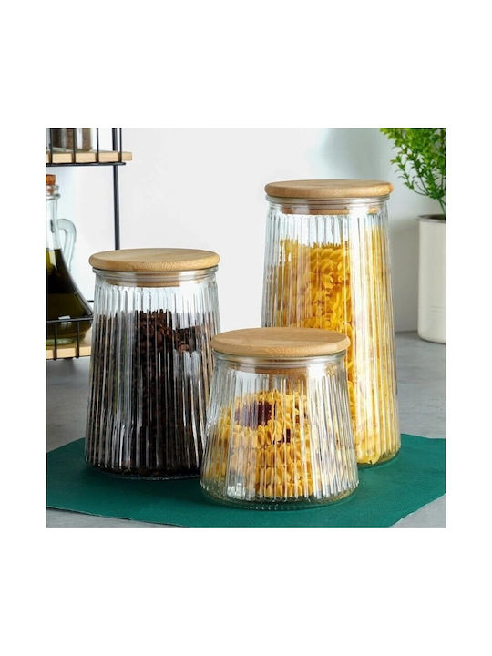 Koopman Allgemeine Verwendung Glasvase mit Deckel Transparent 950ml 1 Stück