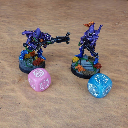 Solid Dice D6 Celownik Blue Pink