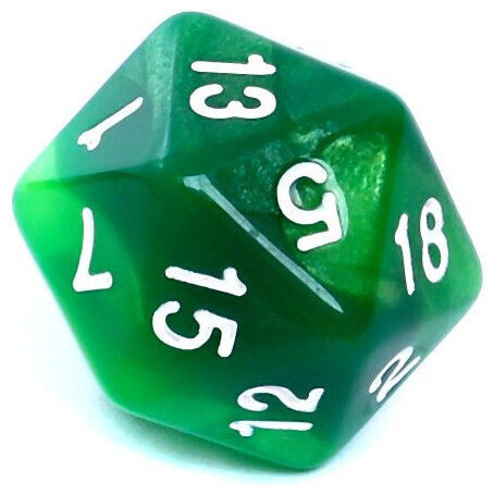 Rebel Rpg Dice Set Two-Tone Green-Yellow 106471
