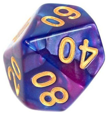 Rebel RPG Dice Set Two-Tone Dark Blue-Purple
