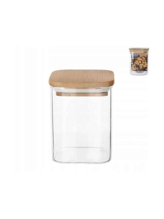 Orion Vase General Use with Lid Glass Transparent 850ml