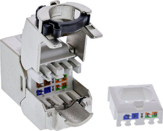 Inline Inline Keystone Rj45 Υποδοχή Slim Snap-in Cat.6a Eingebautes Kabelbinder