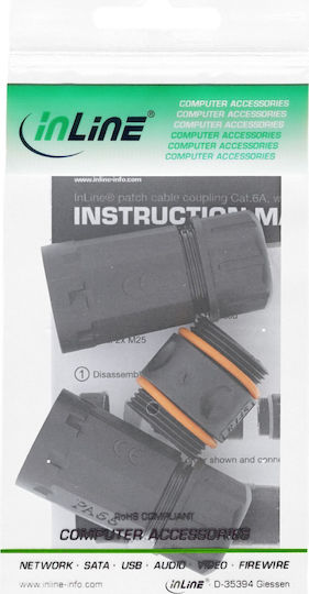 Inline Cat.6a Kupplung Wasserdicht Ip68 2x Rj45 F F 1:1