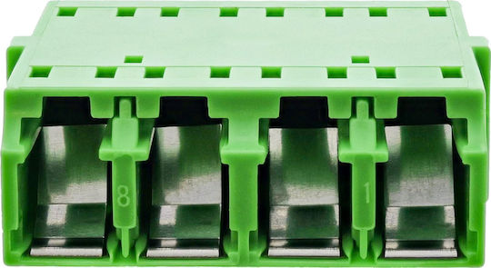 Inline Fiber Optic Coupler Quad Lc Lc Singlemode Green Ceramic Sleeve
