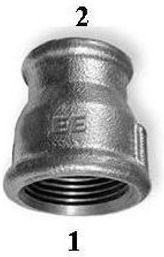 Odlewnia Zawiercie Съединител За Въздуховод Намалител M2 5/4 X 1/2" Галванизиран