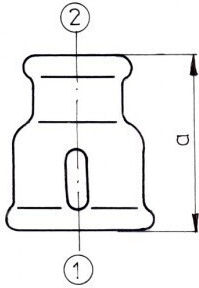 Odlewnia Zawiercie Съединител За Въздуховод Намалител M2 5/4 X 1/2" Галванизиран