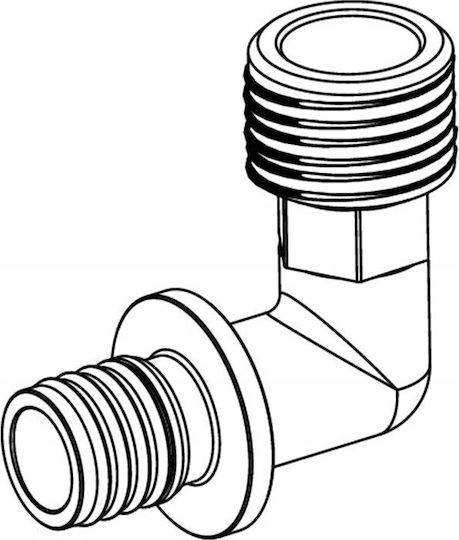Eckadapter Tece Gz 20x1/2" Messing 707520
