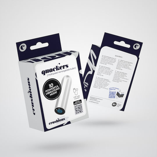 Crushious Mini Vibrator Geschoss 8,6cm Weiß