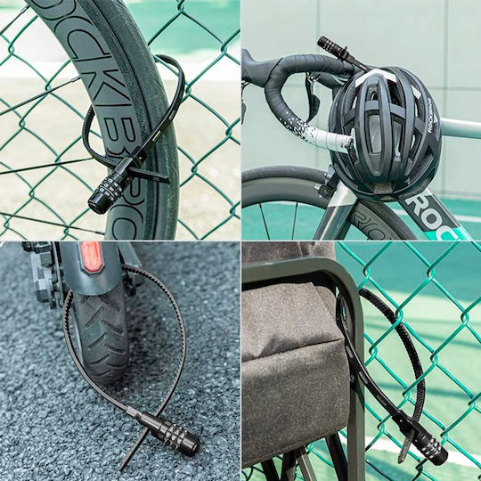 Bicycle Helmet Lock Combination Lock 0.5m Black