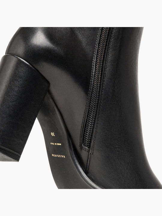 Leather Women's Ankle Boots Black