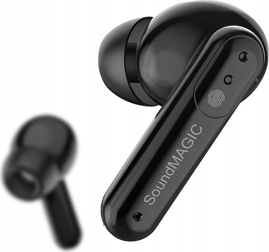 Soundmagic T80BT In-ear Bluetooth Handsfree Ακουστικά με Αντοχή στον Ιδρώτα και Θήκη Φόρτισης Μαύρα