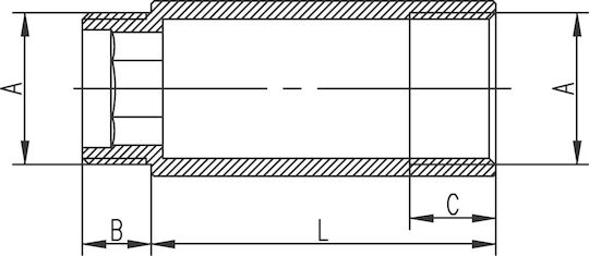 Ferro Месингова Преходна Част 1/2" 25mm P25z