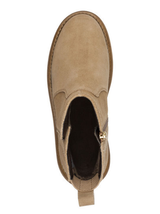Leather Women's Ankle Boots Brown