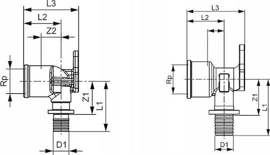 Tece Teceflex Γωνία Τοίχου 20 18 X1/2" Gw 10/50 768520