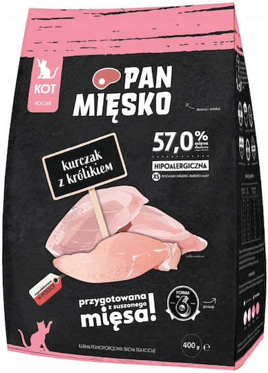 Pan Miesko Dry Food for Adult Cats with Beef 0.4kg