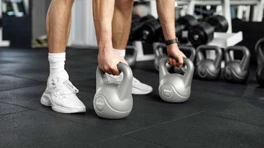 Rebel Active 10 kg Graue Bitumen Kettlebell