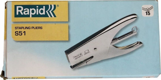 Rapid Retro Classic S51 Stapler 15 Sheets Blue Stainless Steel Normal Compression 21/4 Metal 80 G/m²