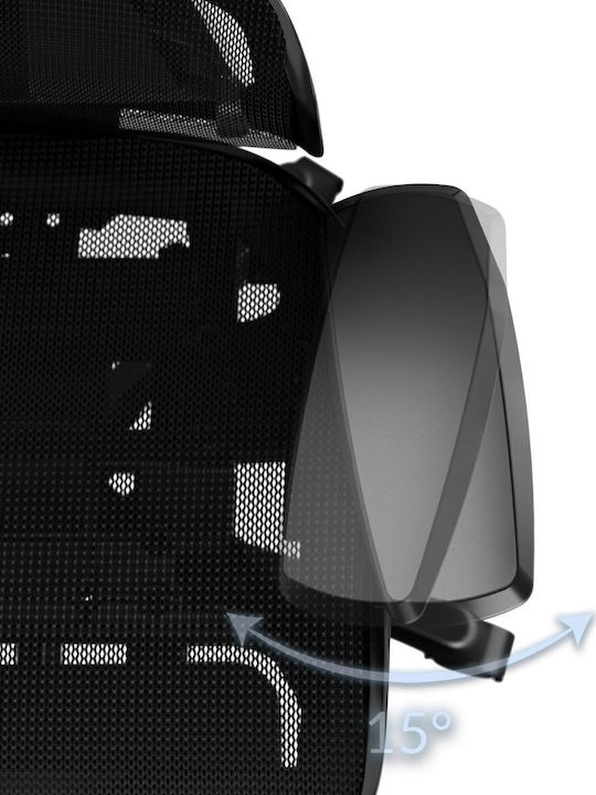 Mozos Office Chair with Fixed Arms Czarne