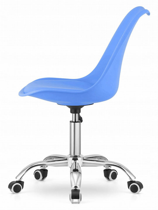 Office Chair with Fixed Arms Blue Leobert