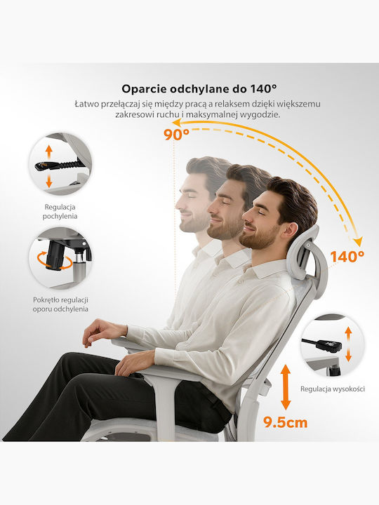 Кресло Офисно Сив SENSE7