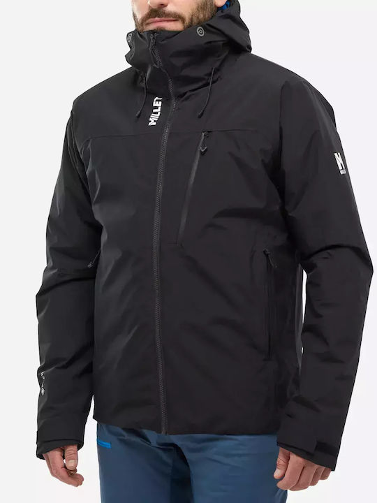 Winter Jacke Hardshell Wasserdicht und Winddicht Black