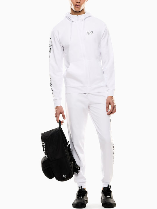 Ζακέτα με Κουκούλα White/black