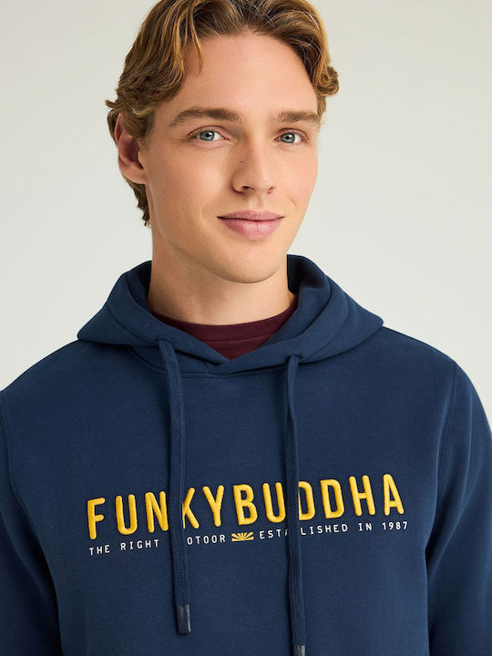 Sweatshirt with Hood Navy Blue